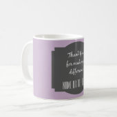 Mug Purple/Grey ; Merci pour faire la différence (Devant gauche)