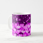 Mug Purple Hearts Faux Parties scintillant (Devant gauche)
