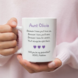 Mug Purple Hearts Tu Seras Ma Godmère Photo