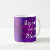 Mug Purple Inspirational Vous êtes béni (Devant droit)