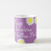 Mug Purple Jaune et Blanc Fun Daisy Dit (Centre)