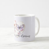 Mug Purple Lavender Pink Floral Heart Butterflies (Devant droit)