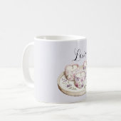 Mug Purple Lavender Pink Floral Heart Candles Love (Devant gauche)