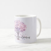 Mug Purple Lavender Pink Floral Hearts Tree (Devant droit)