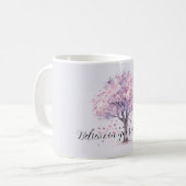 Mug Purple Lavender Pink Floral Hearts Tree (Devant gauche)