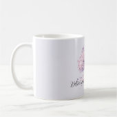 Mug Purple Lavender Pink Floral Hearts Tree (Gauche)