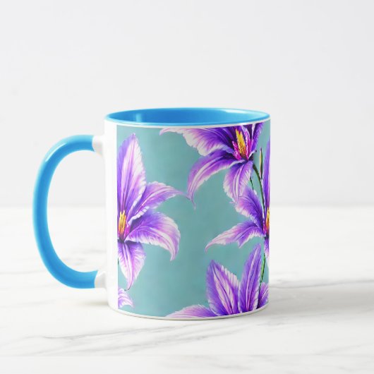 Mug Purple Lilly du Motif de la Vallée (Gauche)