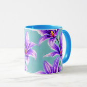 Mug Purple Lilly du Motif de la Vallée (Devant droit)