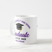Mug Purple Lycée Graduate Custom 2023 Graduation (Devant gauche)