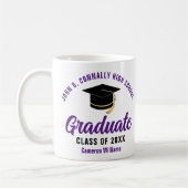 Mug Purple Lycée Graduate Custom 2023 Graduation (Gauche)