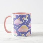 Mug Purple mignon arc-en-ciel licorne anniversaire fil (Gauche)