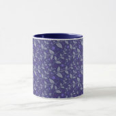 Mug Purple Moderne Élégant Populaire Floral (Centre)