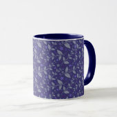 Mug Purple Moderne Élégant Populaire Floral (Devant droit)