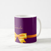 Mug Purple nom or élégant arc (Devant droit)