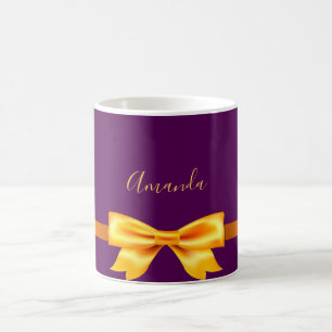 Mug Purple nom or élégant arc