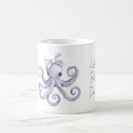 Mug Purple Octopus White Bow (Centre)