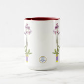 Mug Purple Orchids Whimsical Garden Botanical (Centre)