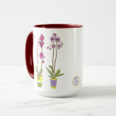Mug Purple Orchids Whimsical Garden Botanical (Devant gauche)