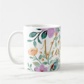 Mug Purple Pastel Flowers Aquarelle Floral Ajouter un (Gauche)
