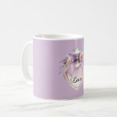 Mug Purple Perfume Bottle Bow Pink Flowers (Devant gauche)