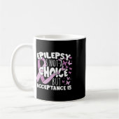 Mug Purple Ribbon Epilepsy Awareness Acceptance (Gauche)