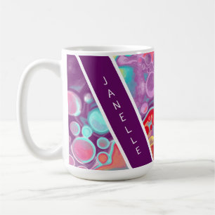 Mug Purple, Rouge, Jaune, Bleu Abstrait personnalisé