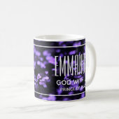 Mug Purple Sparkle EMMANUEL Noël (Devant droit)