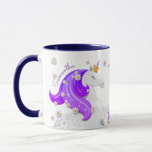 Mug Purple Unicorn Couronne et Scepter Magique (Gauche)