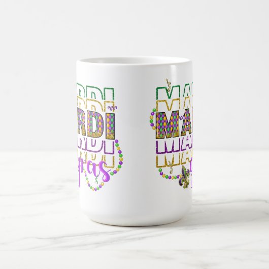 MUG PURPLE VERT OR PARTIES SCINTILLANT REGARDER MARDI (Centre)