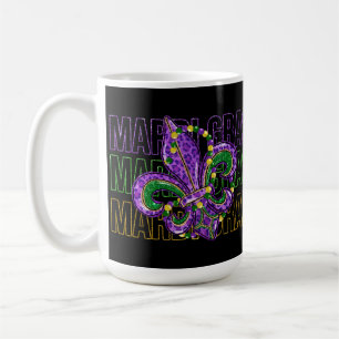 MUG PURPLE VERT OR PARTIES SCINTILLANT REGARDER MARDI