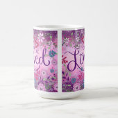 Mug Purple Vous Êtes Aimé Valentine Floral Inspirivity (Centre)