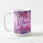 Mug Purple Vous Êtes Aimé Valentine Floral Inspirivity (Gauche)
