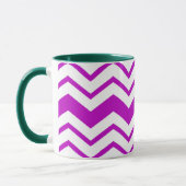 Mug Purple White Chevron Zigzag Pattern Design  (Gauche)