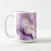 Mug Purple White Gold Abstract (Gauche)