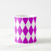 Mug Purple White Harlequin Diamonds Checkers Design  (Centre)