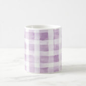 Mug Purple White Plaid Stripes (Centre)