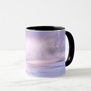 Mug Purple Winter Wonderland Snowfall and Ice Landcap