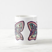 Mug Purple Word Art Purple Papillon Ailes Coffee Cup (Centre)