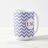 Mug Purple Zigzag Monogrammé (Devant droit)