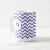 Mug Purple Zigzag Monogrammé (Devant gauche)