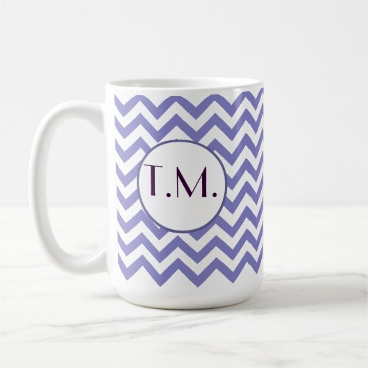 Mug Purple Zigzag Monogrammé (Gauche)