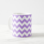 Mug Purple Zigzag, Purple Chevron, Votre Nom (Devant gauche)
