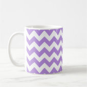 Mug Purple Zigzag, Purple Chevron, Votre Nom (Gauche)