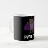 Mug Purr Evil Funny Halloween Chat Vampire Chat Chat C (Devant gauche)