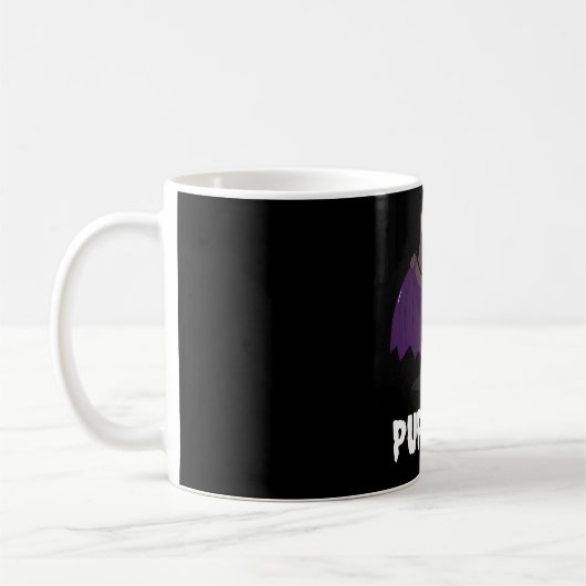 Mug Purr Evil Funny Halloween Chat Vampire Chat Chat C (Gauche)