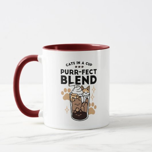 Mug Purr-fect Blend : Cat and Coffee Art for Pet Lover (Gauche)