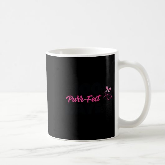 Mug Purr-fect Jours Cute Chat Étudiant École Fun Kitte (Droite)