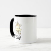 Mug Purramide du Chaos Dessin de Chat Drôle Pun (Devant gauche)