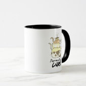 Mug Purramide du Chaos Dessin de Chat Drôle Pun (Devant droit)