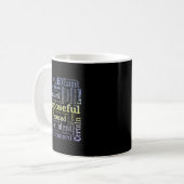 Mug Purseful Word Cloud Art Achiever Motivation Insrat (Devant gauche)